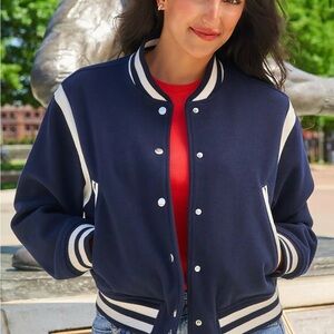 Navy Varsity Jacket